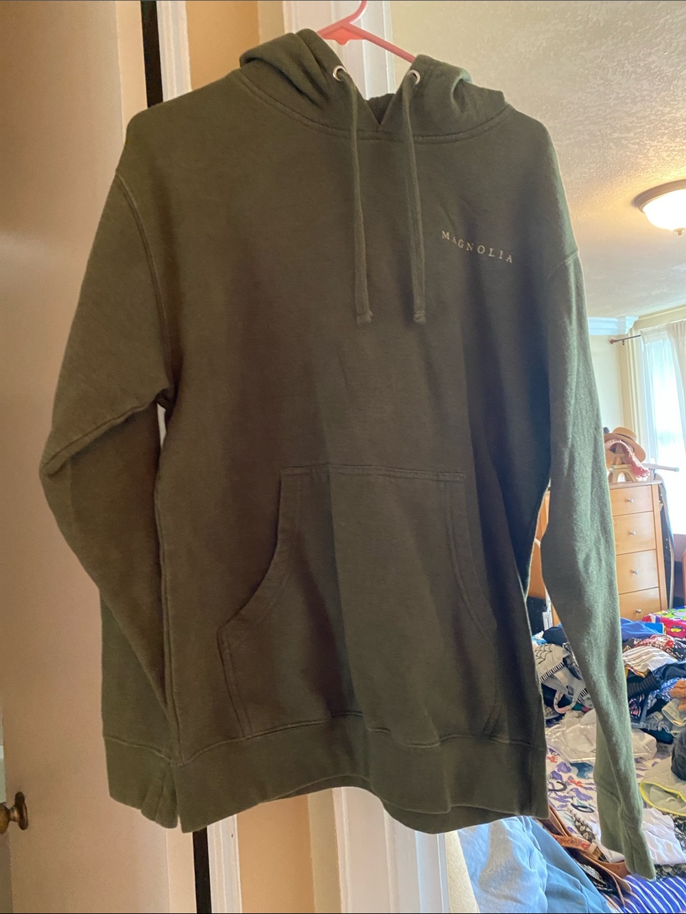 Magnolia Olive Hoodie with Front Pocket